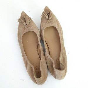 J Crew factory Stretch Tassel Pointed Flats